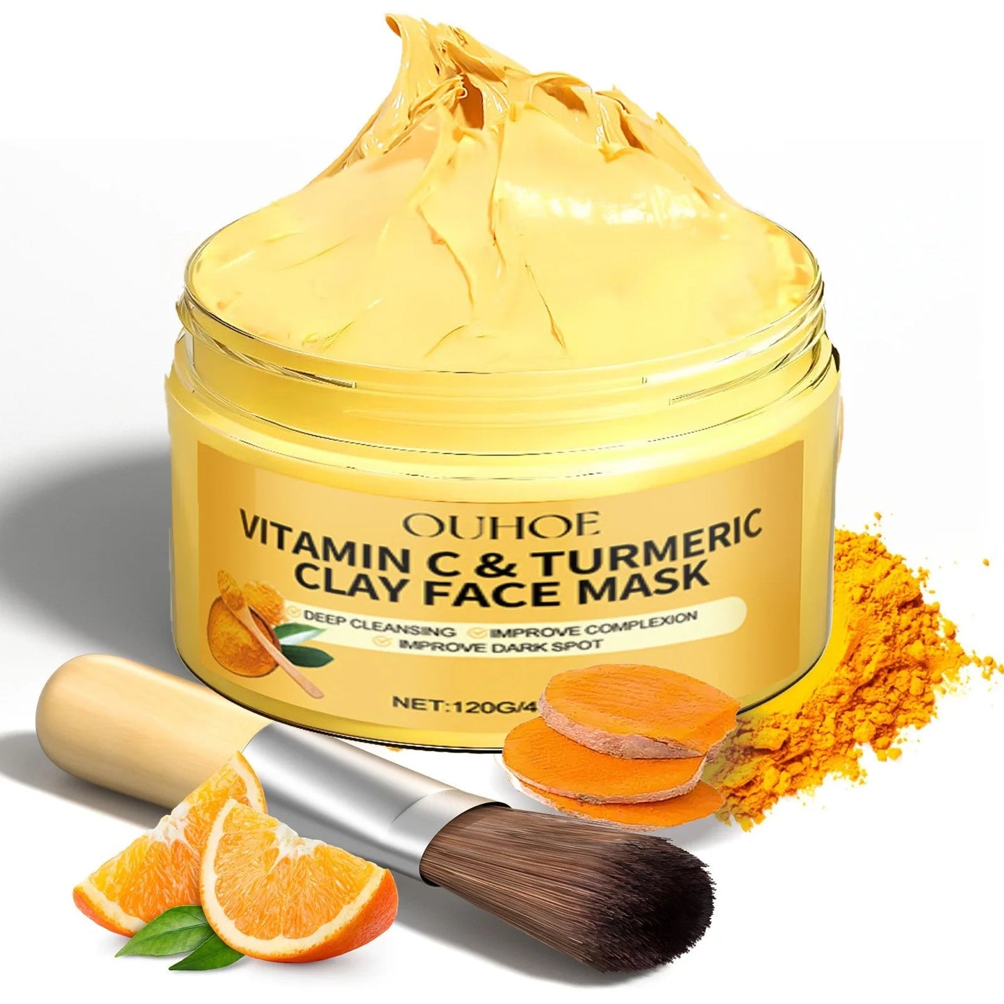 Masque Argile Curcuma Vitamine C